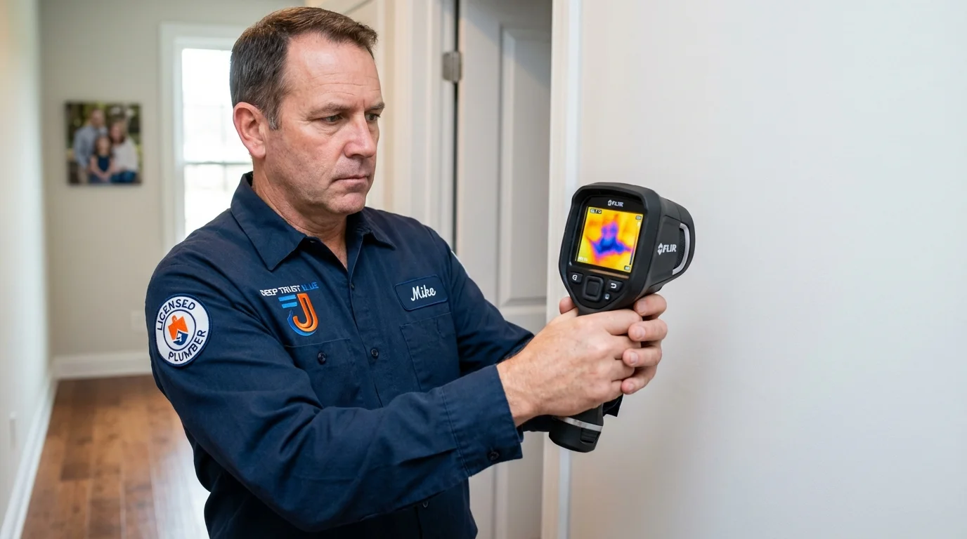 Thermal imaging leak detection by Johns Plumbing LLC in Bethel